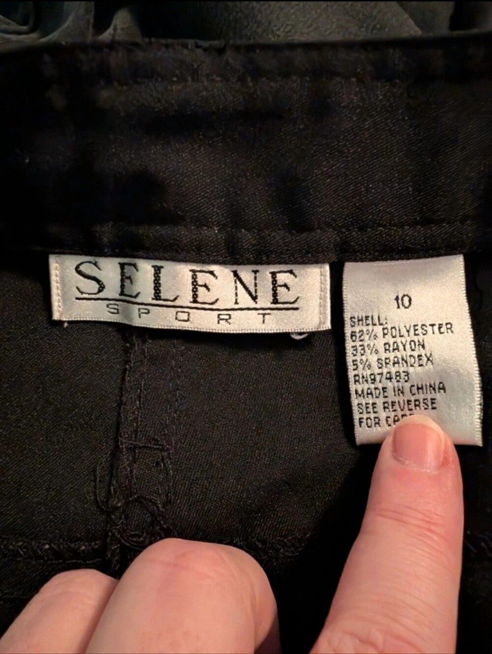 Selene Sport Black Straight Leg Career Pants Women's Size 10 - Picture 11 of 11